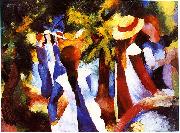August Macke Madchen unter Baumen France oil painting artist